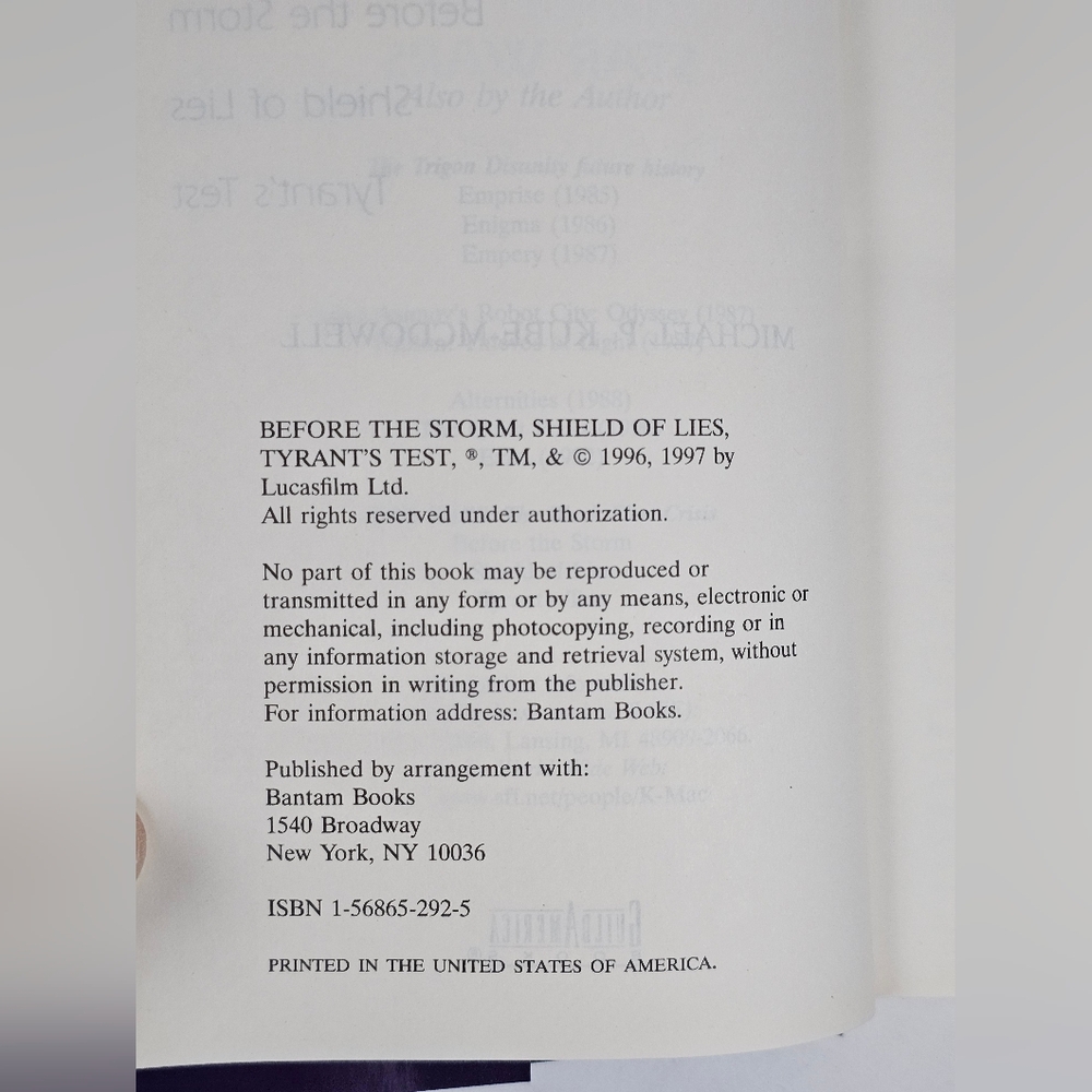 Star Wars: The Black Fleet Crisis trilogy SFBC edition Vintage '97 EUC - Picture 7 of 10